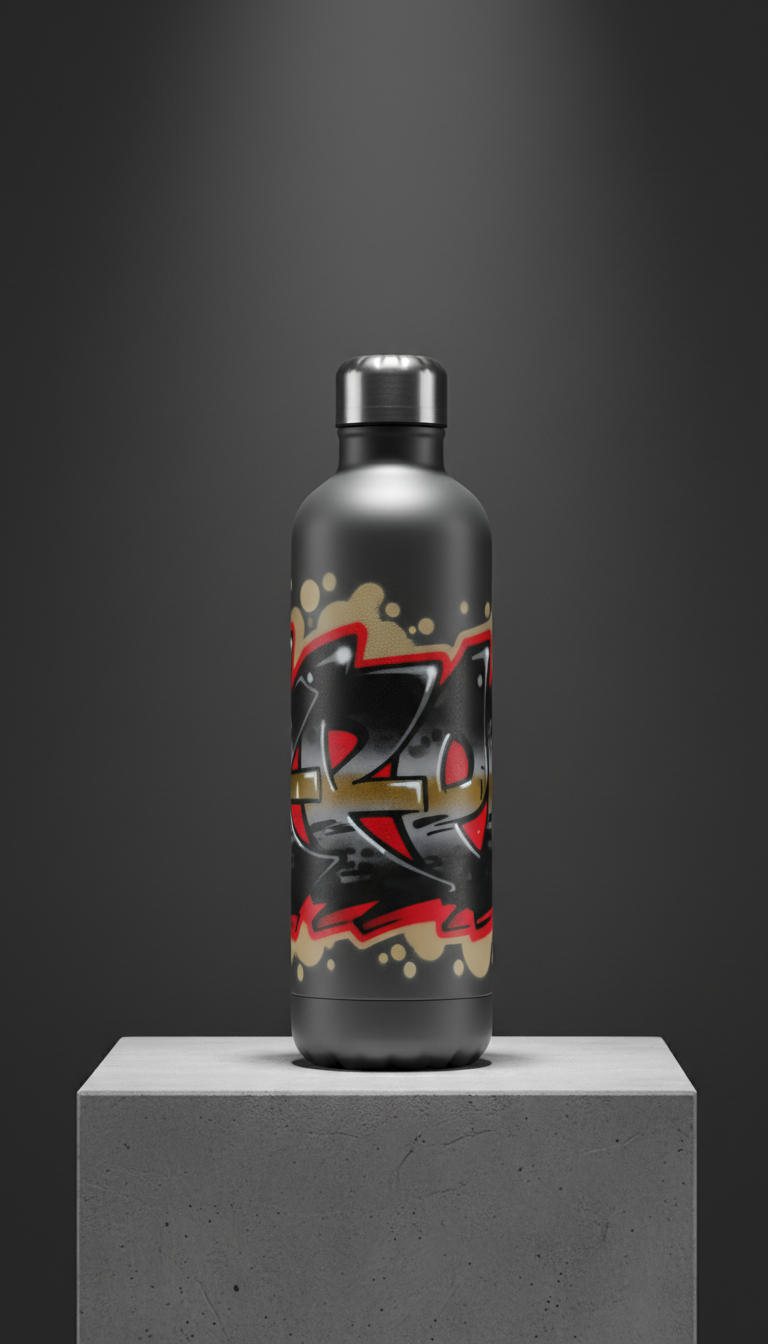 Graffiti Stainless Fitness Water Bottle