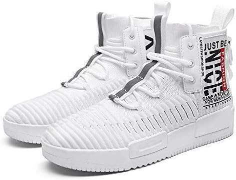 RUNMAXX Mens Fashion Walking Lace Up High Top Shoes Stylish Running Athletic Casual Sneaker