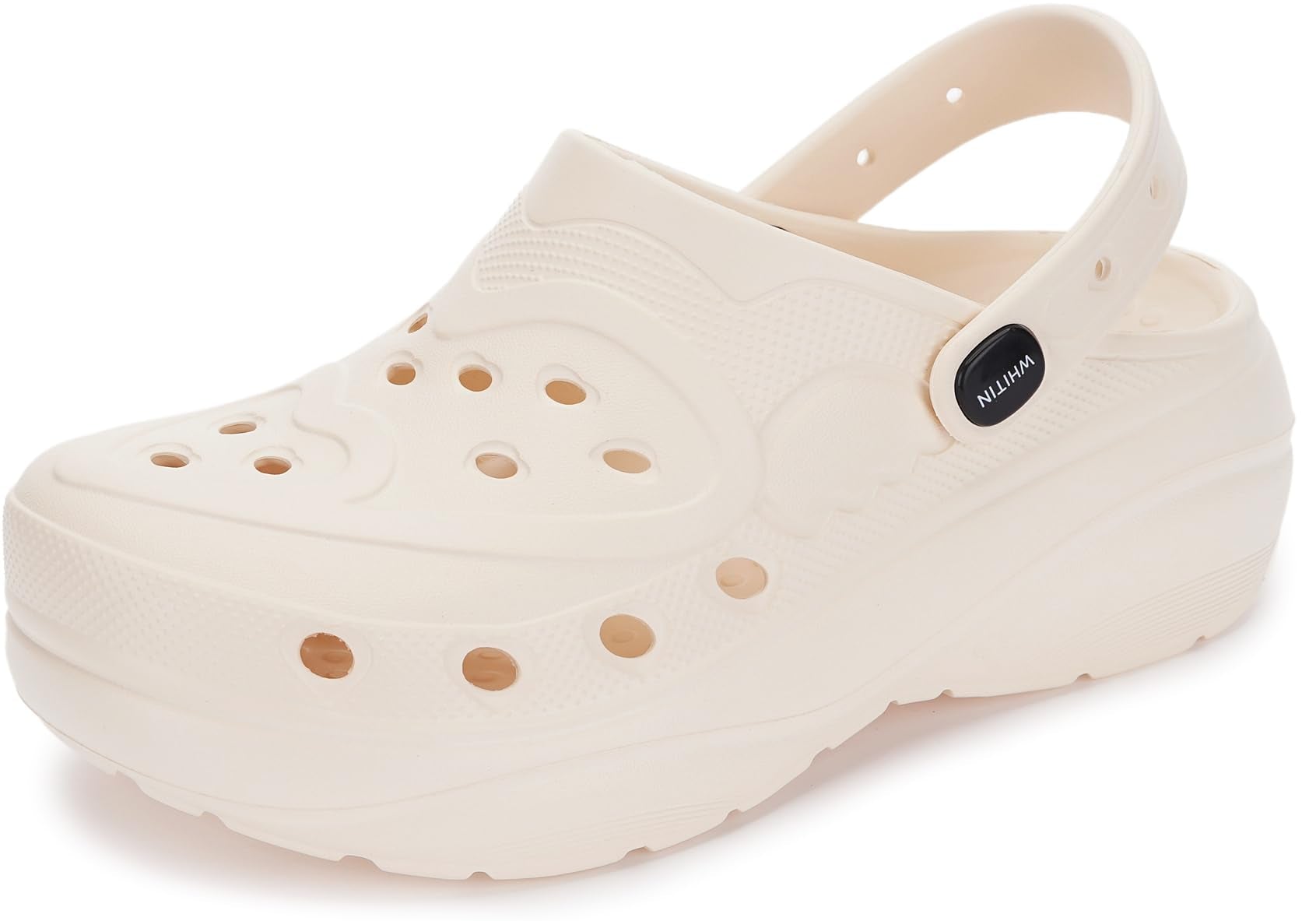 WHITIN Clogs for Women Thick Sole Cushioned Garden Shoes Y70 | Easy Slip On, Breathable Upper, Washable, Quick Dry, Ideal for Home, Yard Work and Outdoor Activities