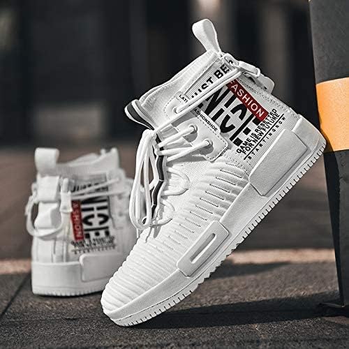 RUNMAXX Mens Fashion Walking Lace Up High Top Shoes Stylish Running Athletic Casual Sneaker