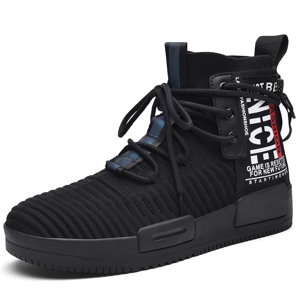 RUNMAXX Mens Fashion Walking Lace Up High Top Shoes Stylish Running Athletic Casual Sneaker