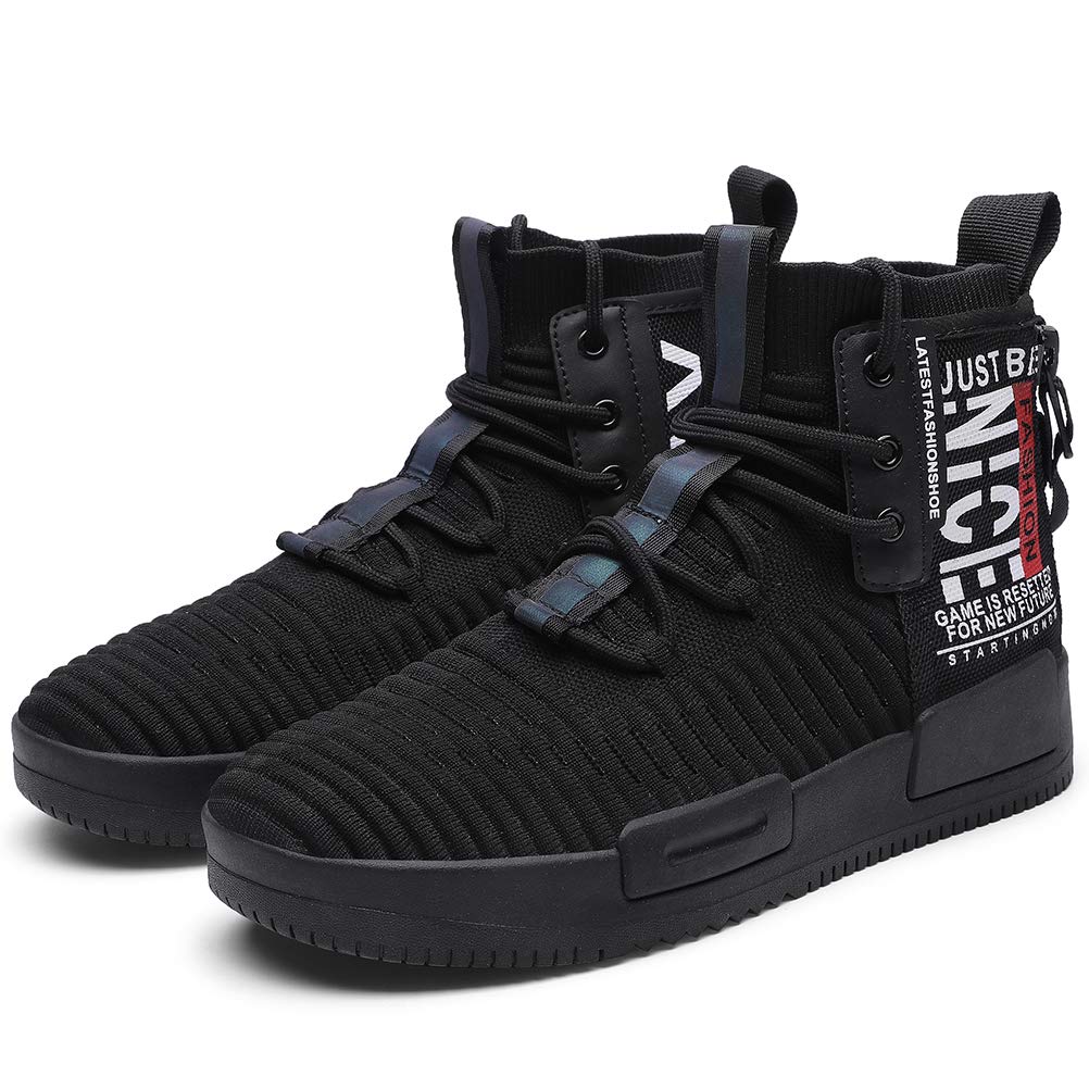 RUNMAXX Mens Fashion Walking Lace Up High Top Shoes Stylish Running Athletic Casual Sneaker