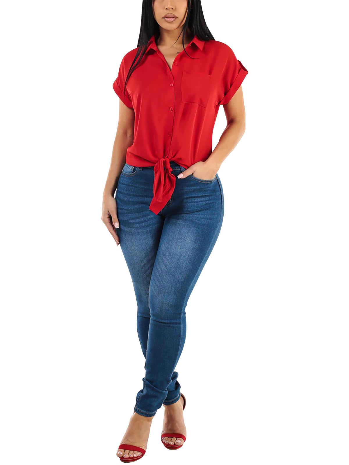 KUNMI Womens Curvy High Waist Stretch Butt Lifting Skinny Colombian Jeans