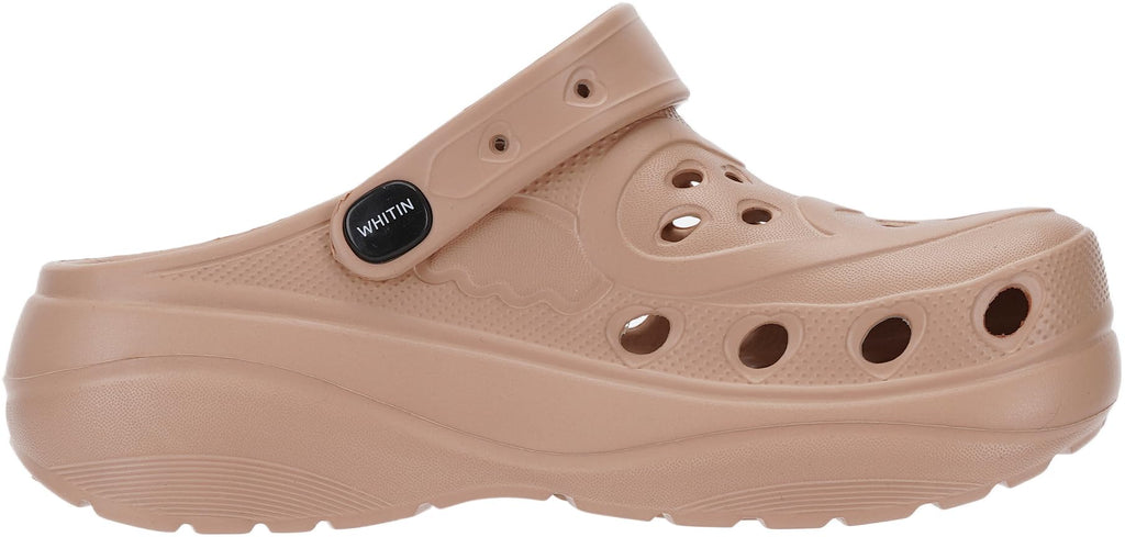 WHITIN Clogs for Women Thick Sole Cushioned Garden Shoes Y70 | Easy Slip On, Breathable Upper, Washable, Quick Dry, Ideal for Home, Yard Work and Outdoor Activities