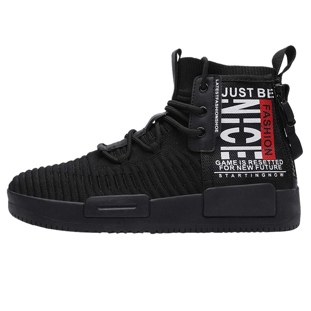 RUNMAXX Mens Fashion Walking Lace Up High Top Shoes Stylish Running Athletic Casual Sneaker