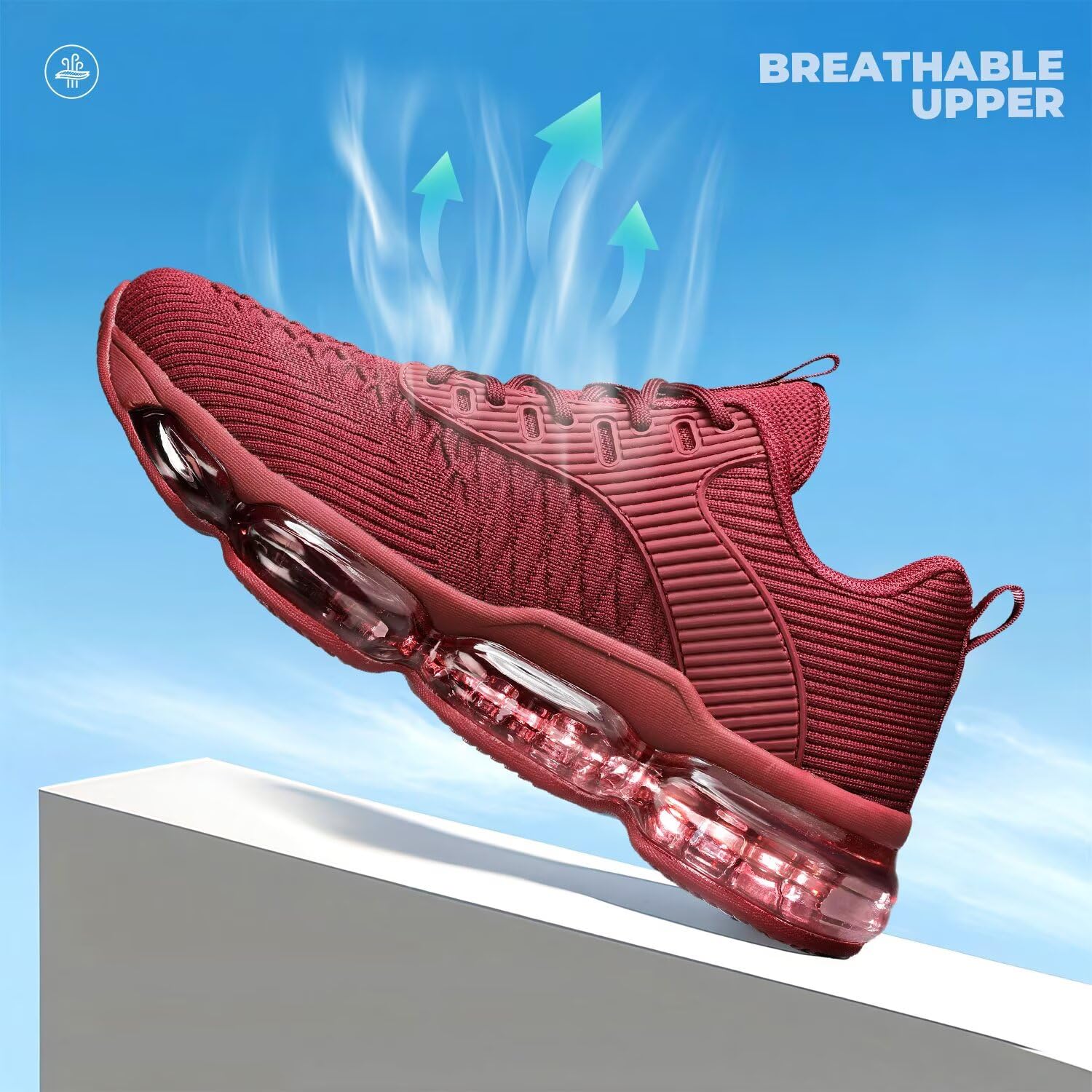 Luogoks Womens Walking Running Shoes Air Cushion Basketball Sneakers Fashion Tennis Breathable Sport Gym Fitness Cross Trainers Shoes