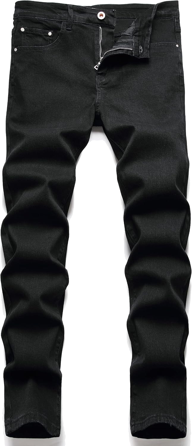 AITITIA Men's Ripped Regular Fit Jeans