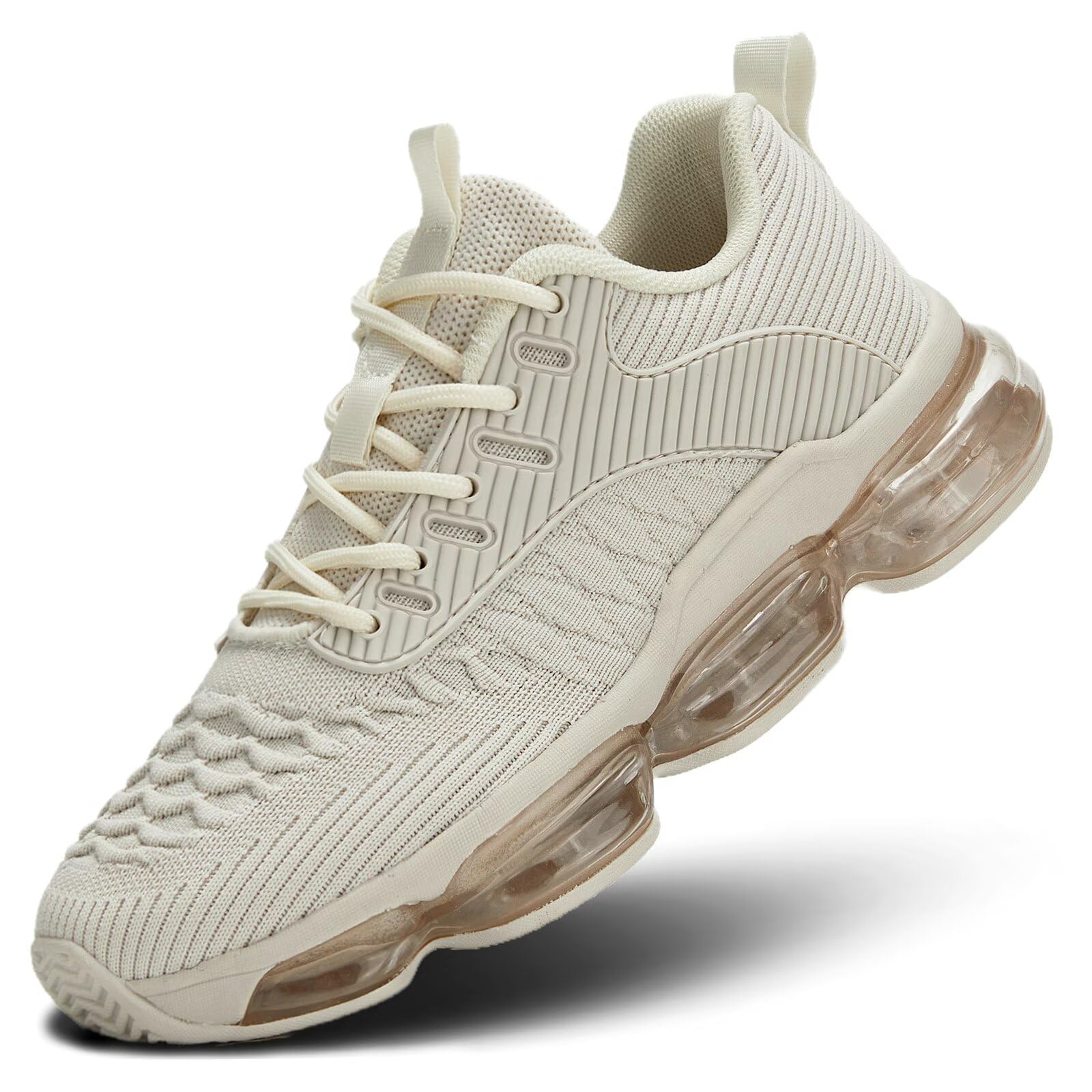 Luogoks Womens Walking Running Shoes Air Cushion Basketball Sneakers Fashion Tennis Breathable Sport Gym Fitness Cross Trainers Shoes