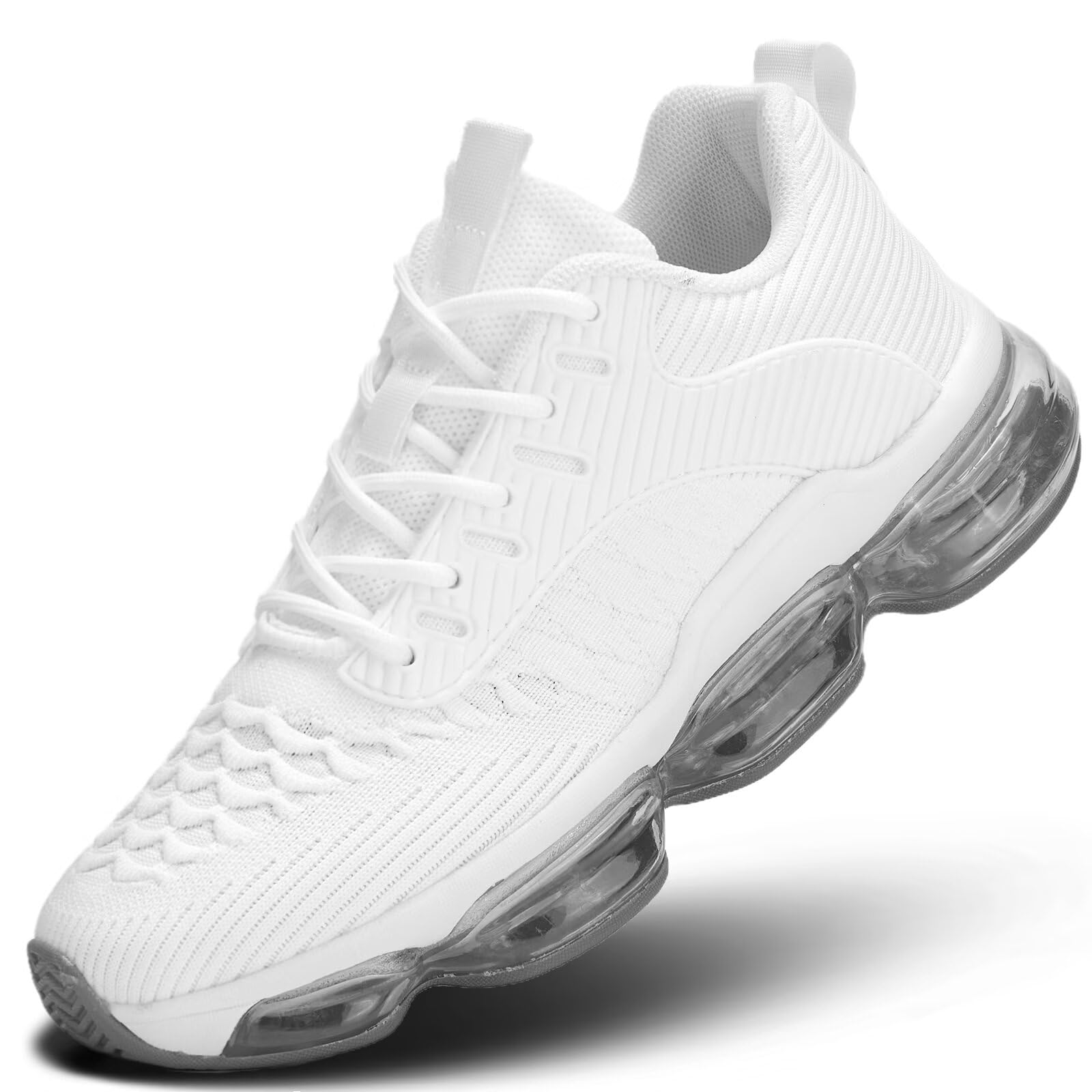 Luogoks Womens Walking Running Shoes Air Cushion Basketball Sneakers Fashion Tennis Breathable Sport Gym Fitness Cross Trainers Shoes