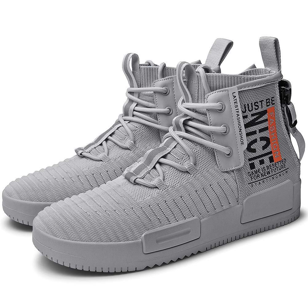 RUNMAXX Mens Fashion Walking Lace Up High Top Shoes Stylish Running Athletic Casual Sneaker