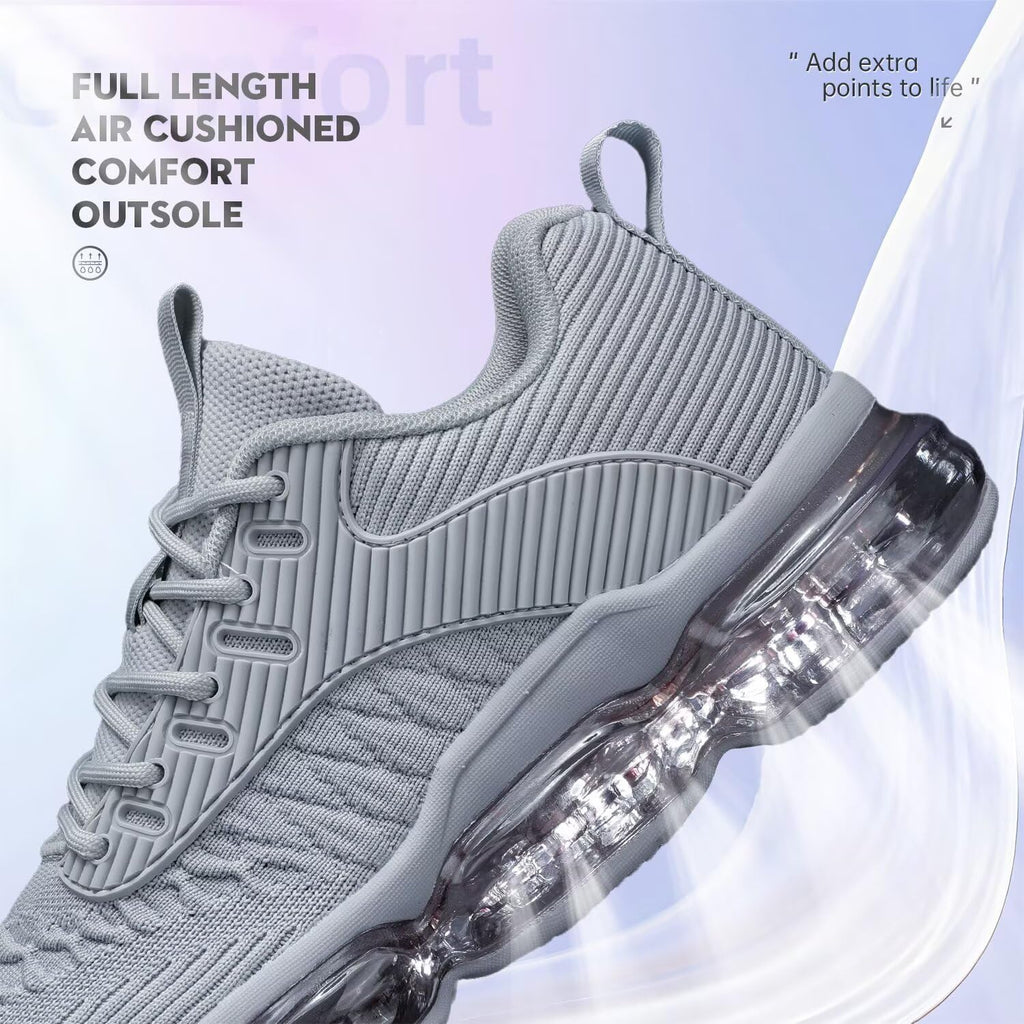 Luogoks Womens Walking Running Shoes Air Cushion Basketball Sneakers Fashion Tennis Breathable Sport Gym Fitness Cross Trainers Shoes