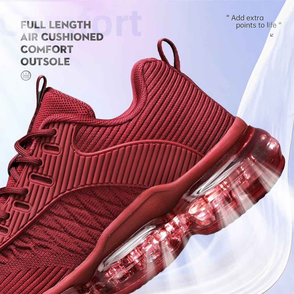 Luogoks Womens Walking Running Shoes Air Cushion Basketball Sneakers Fashion Tennis Breathable Sport Gym Fitness Cross Trainers Shoes
