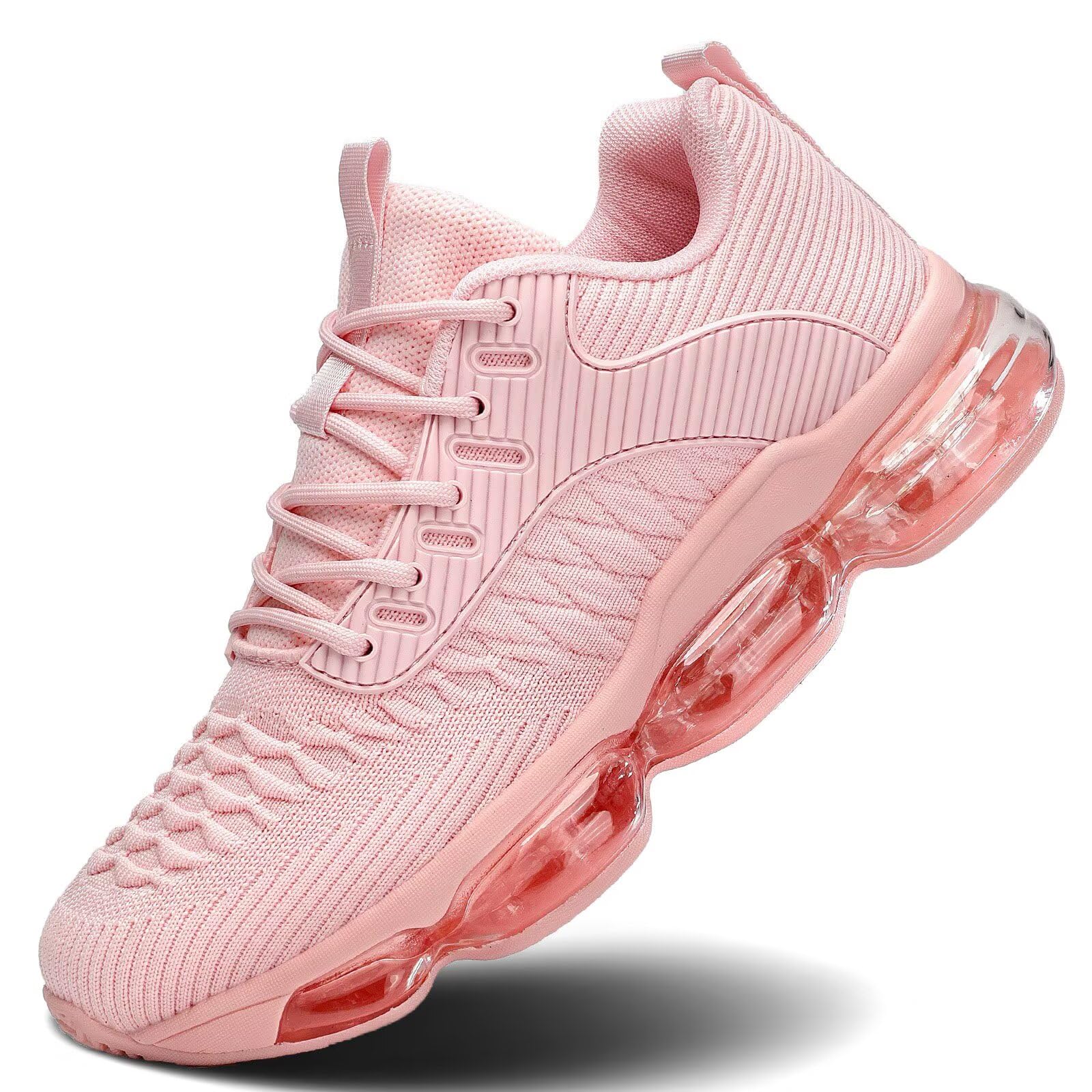 Luogoks Womens Walking Running Shoes Air Cushion Basketball Sneakers Fashion Tennis Breathable Sport Gym Fitness Cross Trainers Shoes