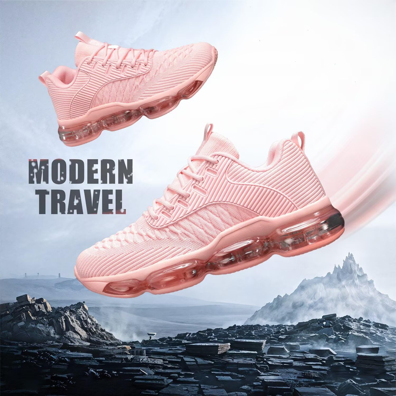 Luogoks Womens Walking Running Shoes Air Cushion Basketball Sneakers Fashion Tennis Breathable Sport Gym Fitness Cross Trainers Shoes
