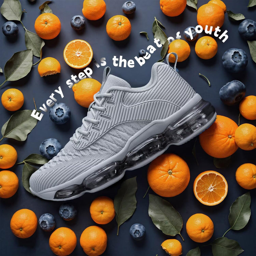 Luogoks Womens Walking Running Shoes Air Cushion Basketball Sneakers Fashion Tennis Breathable Sport Gym Fitness Cross Trainers Shoes