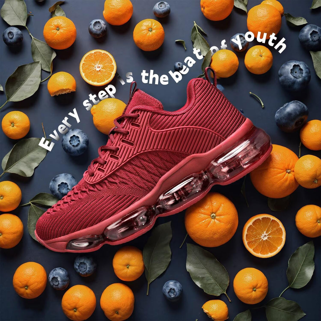Luogoks Womens Walking Running Shoes Air Cushion Basketball Sneakers Fashion Tennis Breathable Sport Gym Fitness Cross Trainers Shoes