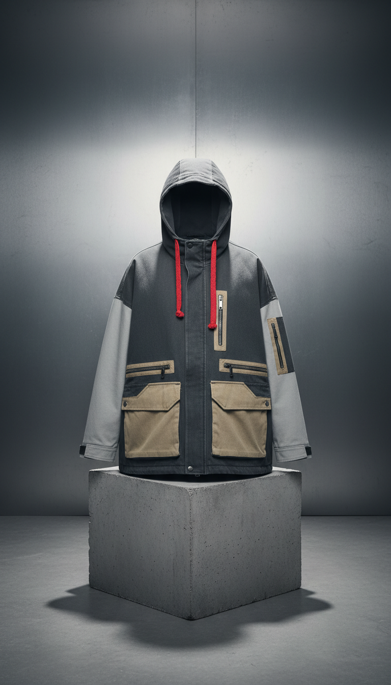 Oversized Jacket with Utility Pockets